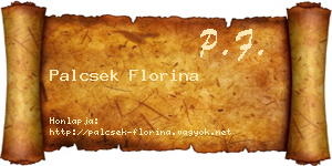 Palcsek Florina névjegykártya